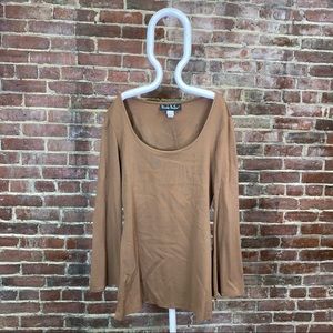 Bell sleeve go-go muted tone hippy Nicole Miller Mod tunic dress Union Made USA